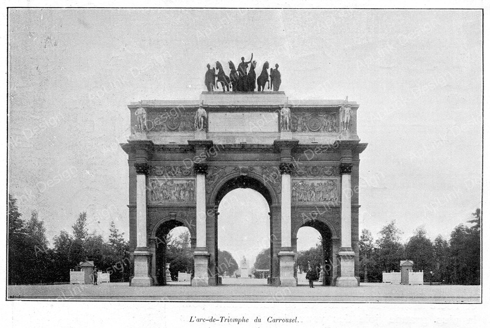 Clément Maurice Paris en plein air, BUC, 1897,046 L'arc-de-Triomphe du Carrousel.jpg — パリの古写真