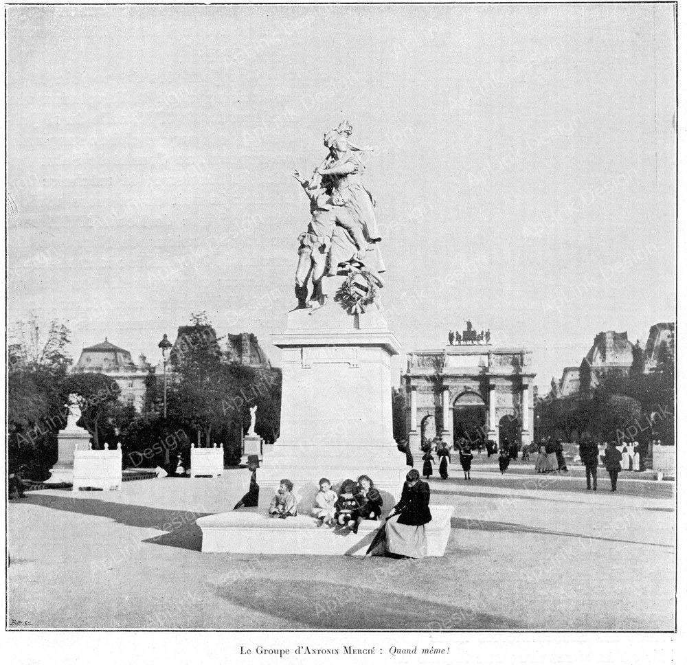 Clément Maurice Paris en plein air, BUC, 1897,053 Le Groupe d'ANTONIN MERCIÉ, Quand même!.jpg — パリの古写真