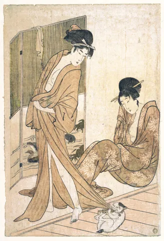 湯上がりの浴衣姿の若い女性2人 — SUZURI スタンダードTシャツ