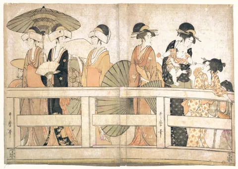 橋座上橋下夕涼 — SUZURI トートバッグ